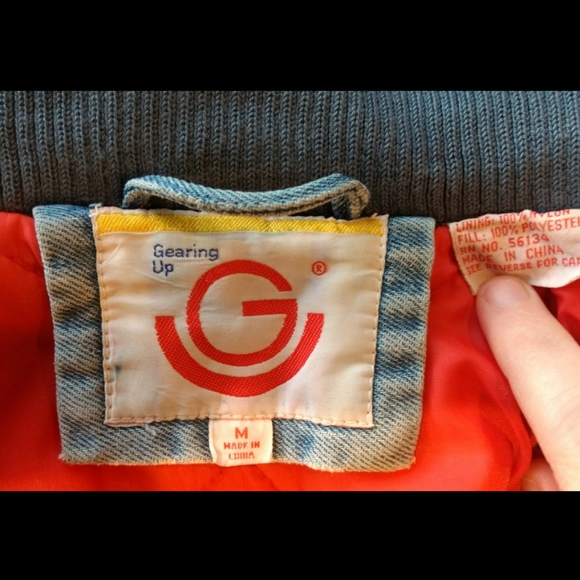 RARE 1980s Gearing Up Denim Jacket - Picture 16 of 16